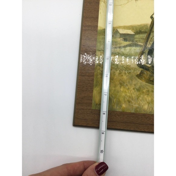 9” Vintage oil friends wall art ad wood oil lantern reflections Rudy nappi - Picture 7 of 7